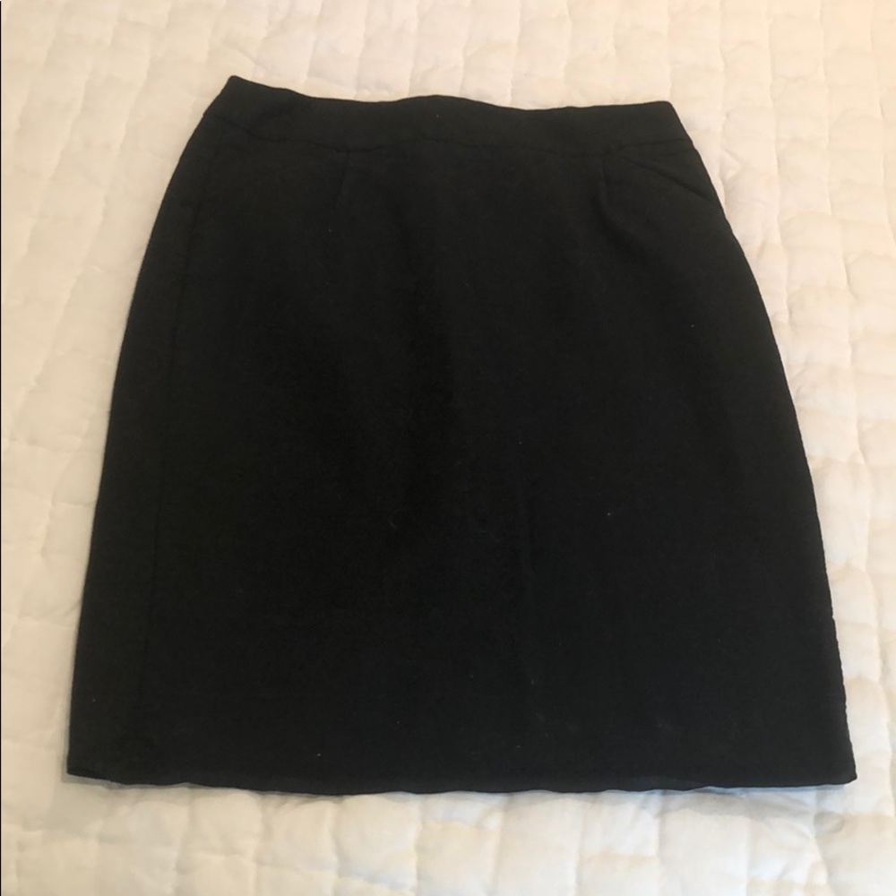 Black j crew pencil skirt